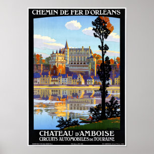 France Orleans Restored Vintage Travel Poster