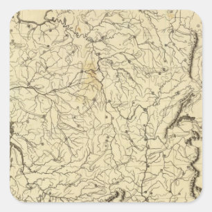 France outline square sticker