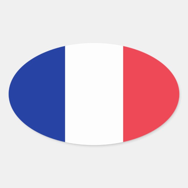 France Oval Sticker (Front)