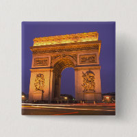 France, Paris, Arc de Triomphe at dusk.