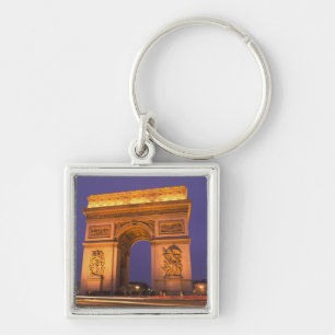 France, Paris, Arc de Triomphe at dusk. Key Ring