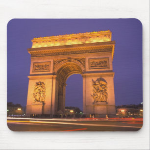 France, Paris, Arc de Triomphe at dusk. Mouse Mat