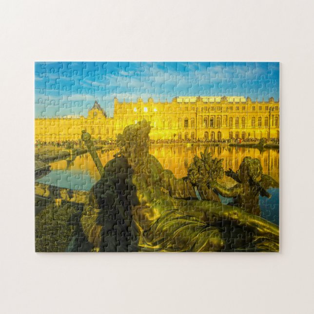 France Paris Architecture Sunset Versailles Jigsaw Puzzle (Horizontal)