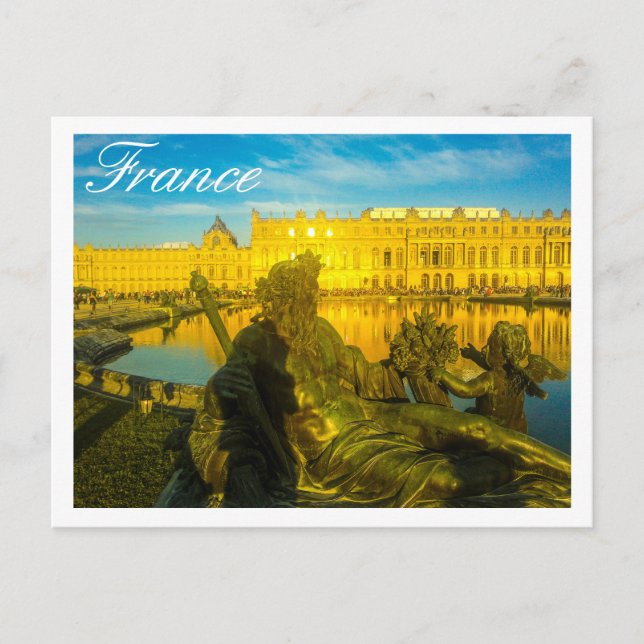 France Paris Architecture Sunset Versailles Postcard (Front)