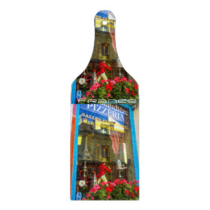 France Paris Cafe Restaurant Pizzeria Window View Cutting Board