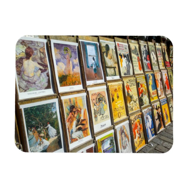 France Paris Cityscape Montmartre Area Art Magnet (Horizontal)