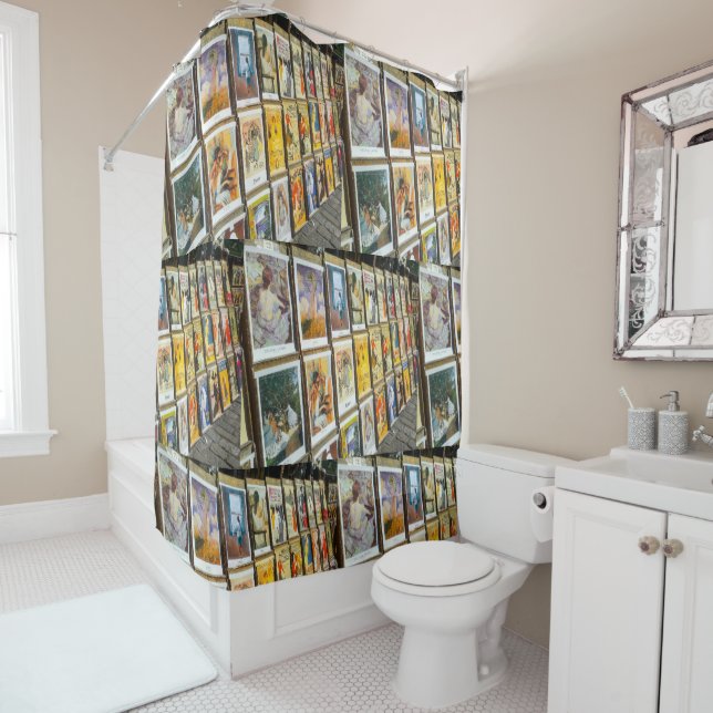 France Paris Cityscape Montmartre Area Art Sale Shower Curtain (In Situ)