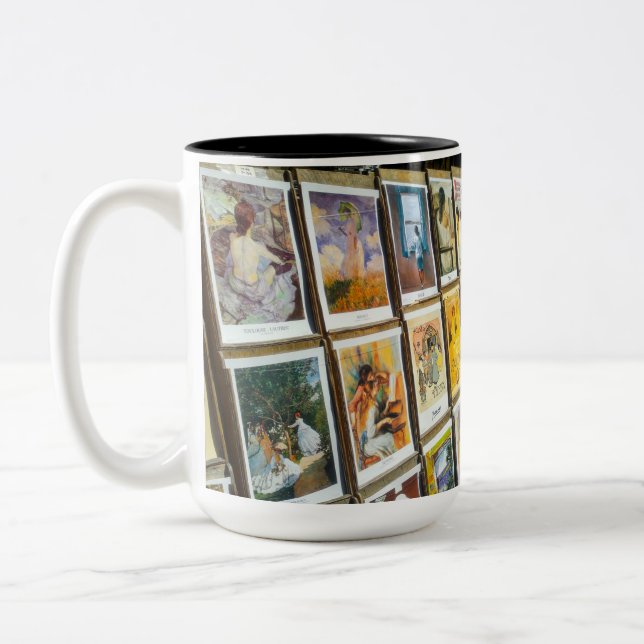 France Paris Cityscape Montmartre Area Art Sale Two-Tone Coffee Mug (Left)