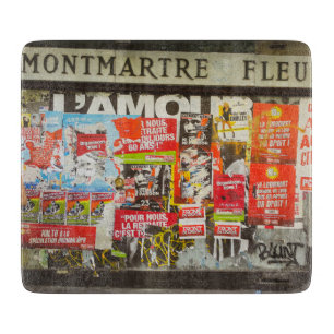 France Paris Cityscape Montmartre Area Cutting Board