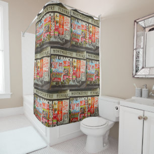 France Paris Cityscape Montmartre Fleurs Area Shower Curtain