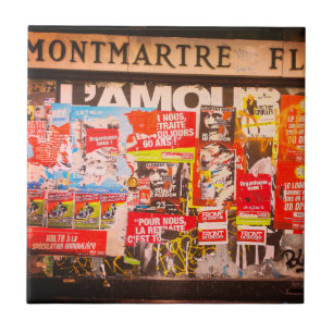 France Paris Cityscape Montmartre Fleurs Area Tile