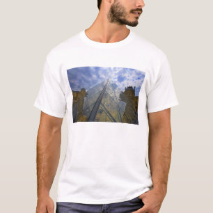 France, Paris. Clouds reflect off the Louvre T-Shirt