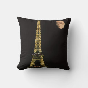 France, Paris. Eiffel Tower at night with Cushion