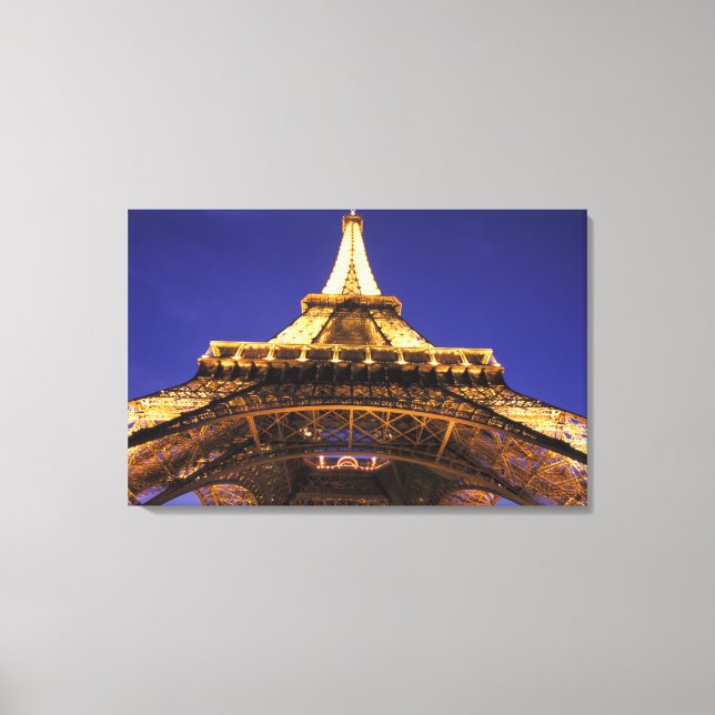 FRANCE, Paris Eiffel Tower, evening view Canvas Print (Front)