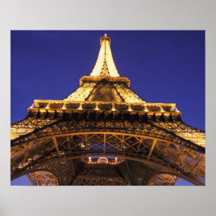 FRANCE, Paris Eiffel Tower, evening view Poster