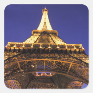 FRANCE, Paris Eiffel Tower, evening view Square Sticker