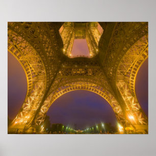 France, Paris. Eiffel Tower illuminated at 2 Poster