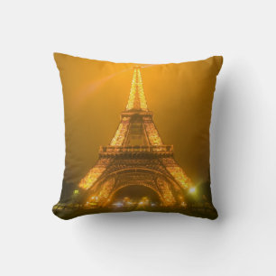 France, Paris. Eiffel Tower illuminated at 3 Cushion