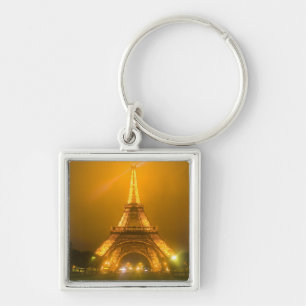 France, Paris. Eiffel Tower illuminated at 3 Key Ring