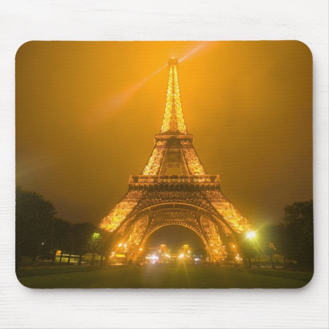 France, Paris. Eiffel Tower illuminated at 3 Mouse Mat (Front)