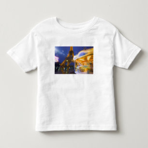 France, Paris. Eiffel Tower in twilight fog and Toddler T-Shirt