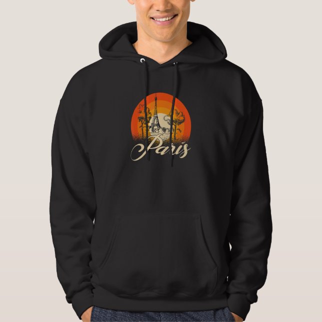 France Paris Eiffel Tower je t'aime Hoodie (Front)
