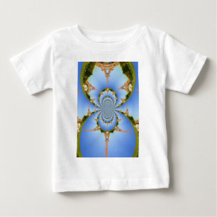 France Paris Eiffel Tower Kaleidoscope Blue Lovely Baby T-Shirt