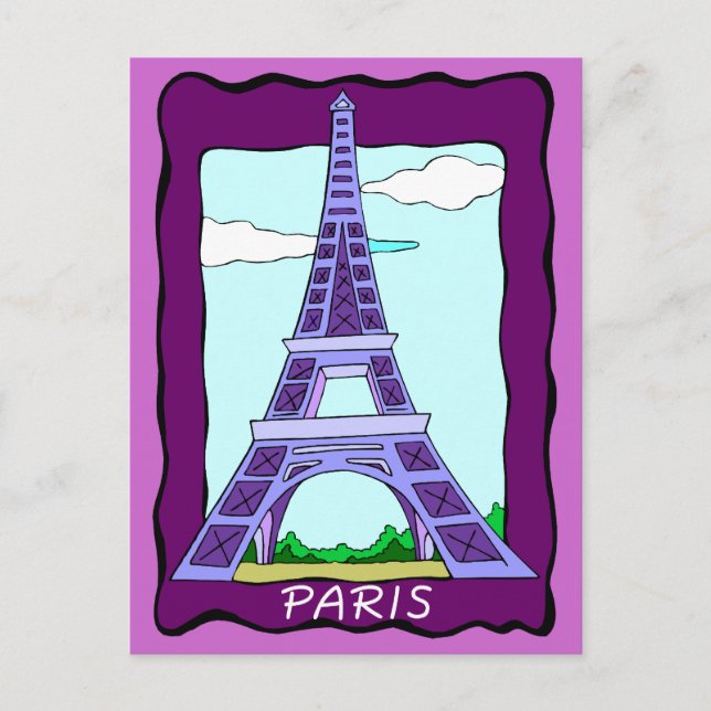 France Paris Eiffel Tower Postcard (Front)