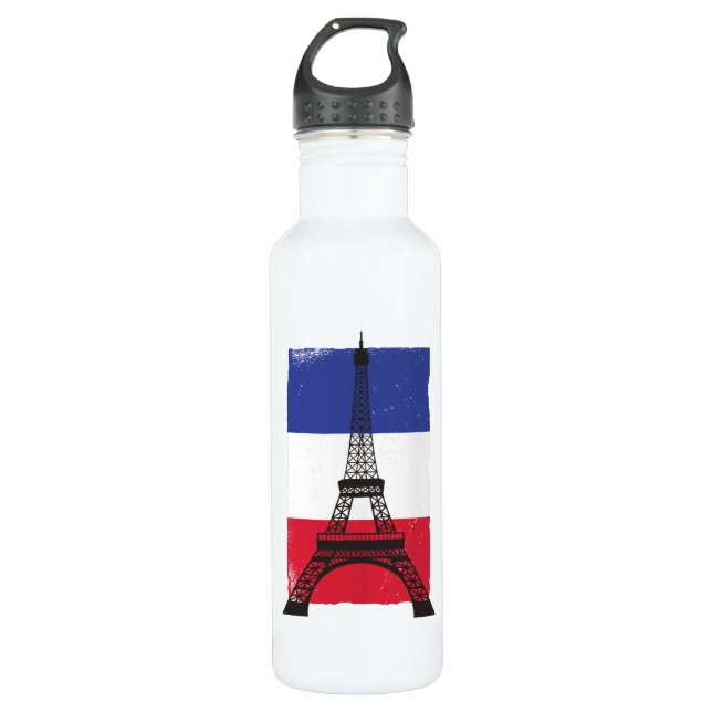 France Paris French Flag 710 Ml Water Bottle (Front)