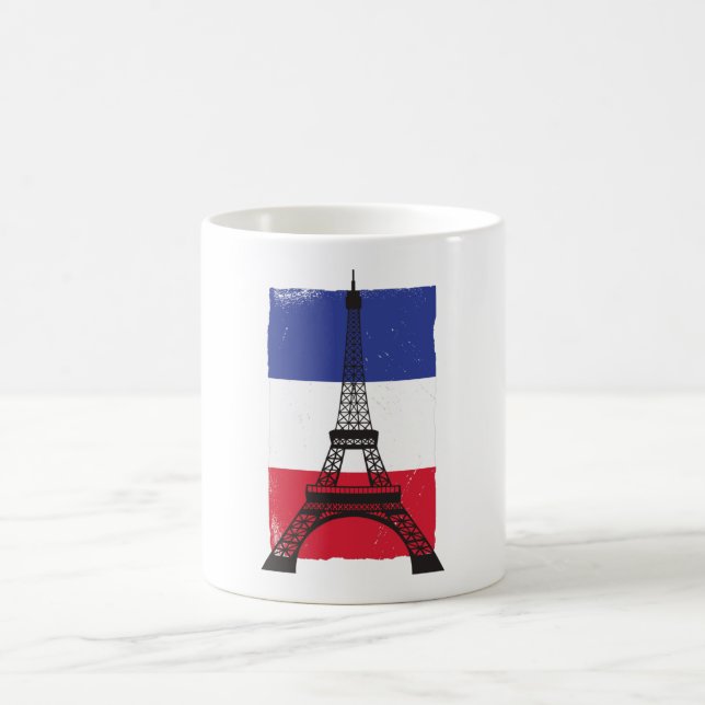 France Paris French Flag Coffee Mug (Center)