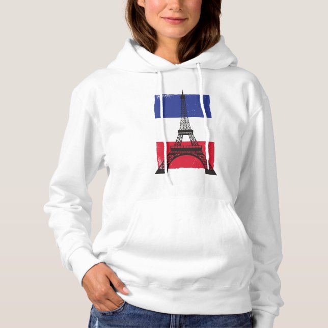 France Paris French Flag Hoodie (Front)