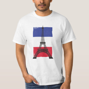France Paris French Flag T-Shirt