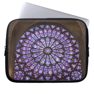 France, Paris. Interior detail of stained glass Laptop Sleeve