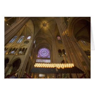 France, Paris. Interior of Notre Dame Cathedral.