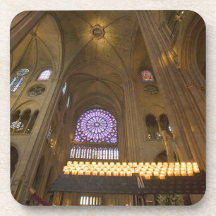 France, Paris. Interior of Notre Dame Cathedral. Coaster