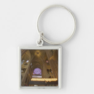 France, Paris. Interior of Notre Dame Cathedral. Key Ring
