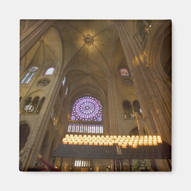 France, Paris. Interior of Notre Dame Cathedral. Magnet (Front)