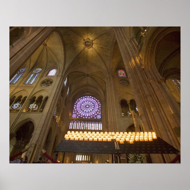 France, Paris. Interior of Notre Dame Cathedral. Poster (Front)