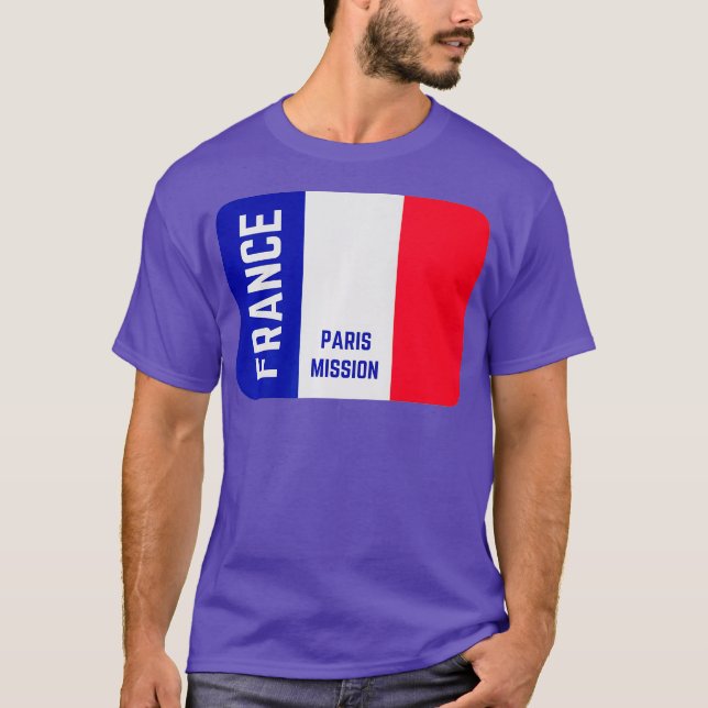 France Paris LDS Mormon Mission Missionary T-Shirt (Front)