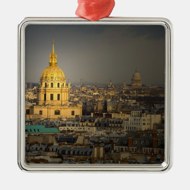 France, Paris. Les Invalides seen from the Metal Tree Decoration (Front)