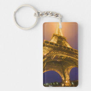France, Paris. Looking up from base of Eiffel Key Ring