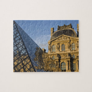 France, Paris, Louvre Museum and the Pyramid, Jigsaw Puzzle