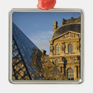 France, Paris, Louvre Museum and the Pyramid, Metal Tree Decoration