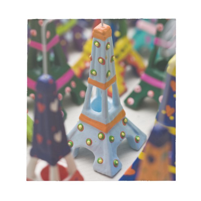 France, Paris, Miniature Eiffel Towers Notepad (Front)