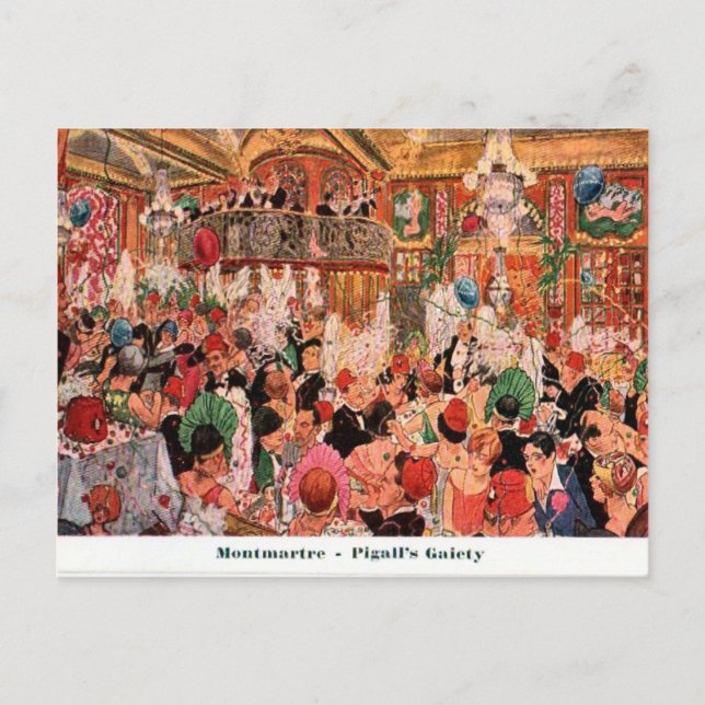 France, Paris, Montmatre, Pigall's Gaiety 1920 Postcard (Front)