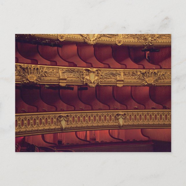 France, Paris. Partial view of balcony seating Postcard (Front)