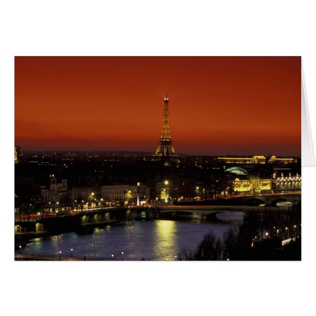France, Paris Sunset view of Eiffel Tower and (Front Horizontal)