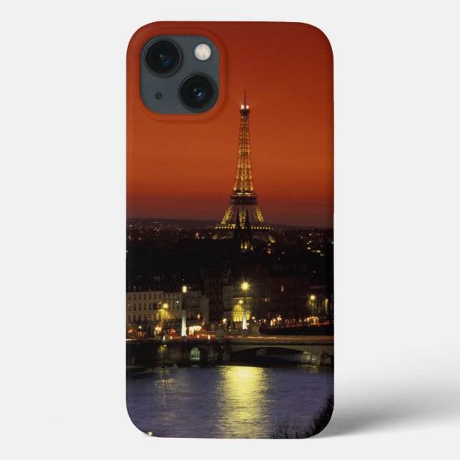 France, Paris Sunset view of Eiffel Tower and Case-Mate iPhone Case (Back)