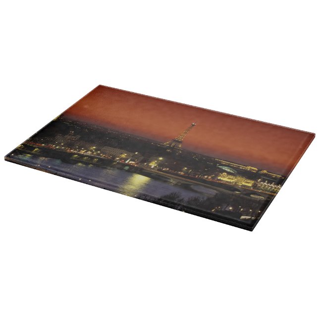 France, Paris Sunset view of Eiffel Tower and Cutting Board (Corner)