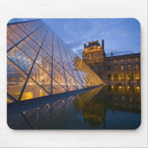 France, Paris. The Louvre at twilight. Credit 3 Mouse Mat
